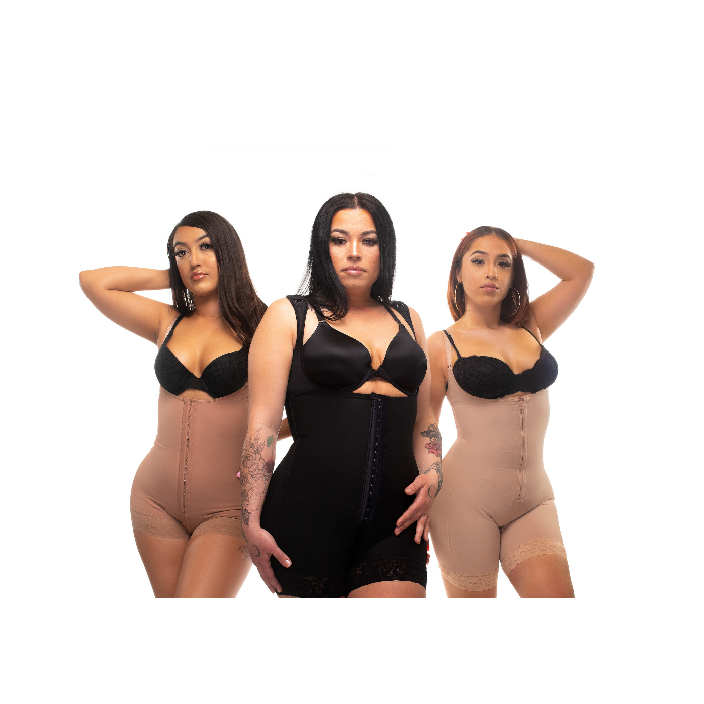 Honey Lily Women's Body Shapewear Tummy Control Body Shaper Fajas- Violet:  Black - Honey Lily